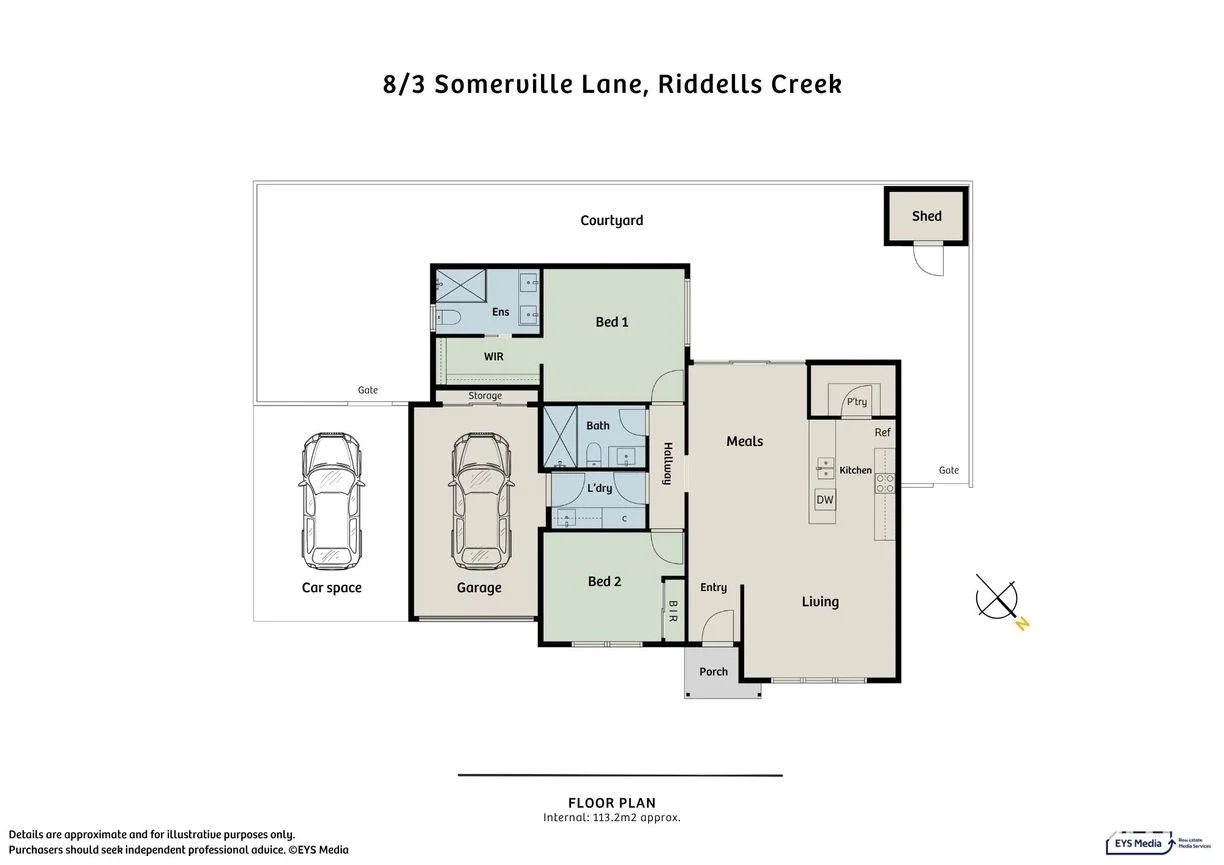 Floor plan for 8/3 Somerville Lane
